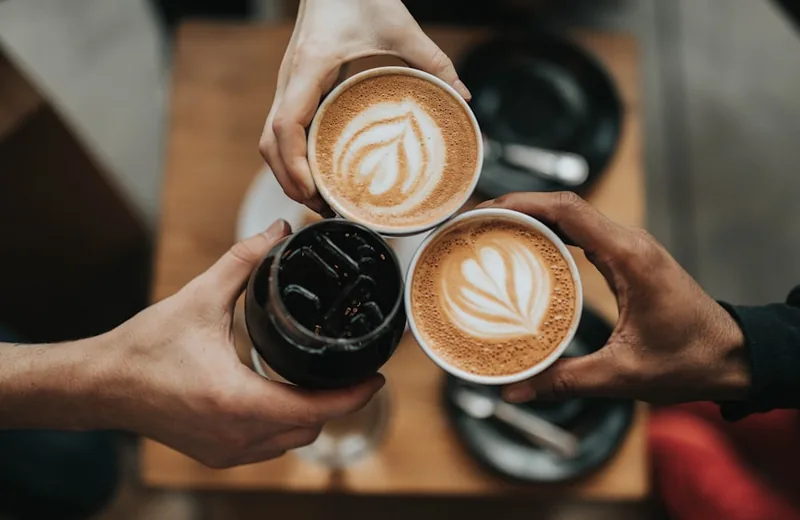 A cup of coffee with latte art
