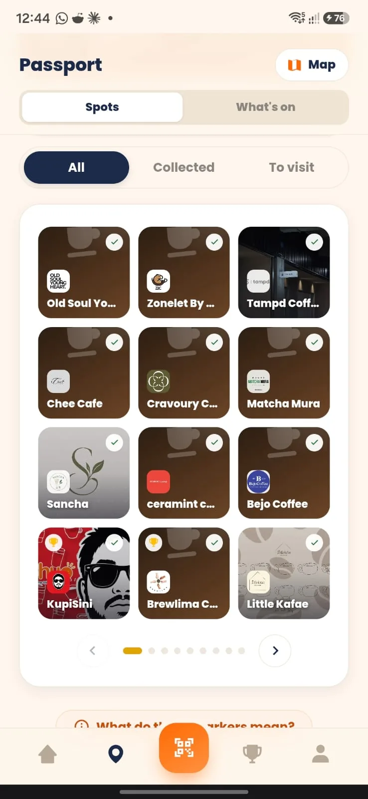Your café passport in the Chup app